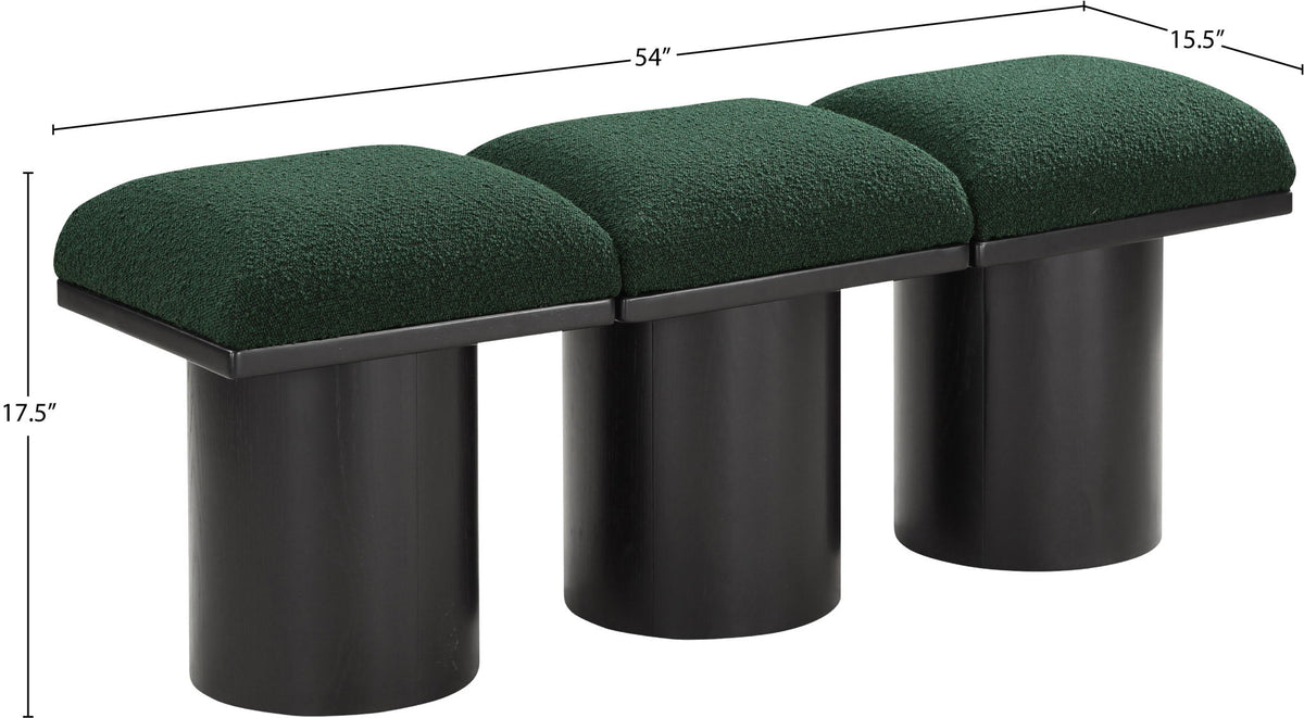 Pavilion - 3 Piece Modular Bench With Black Base