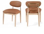 Riccio - Faux Leather Dining Side Chair (Set of 2) - Natural Frame