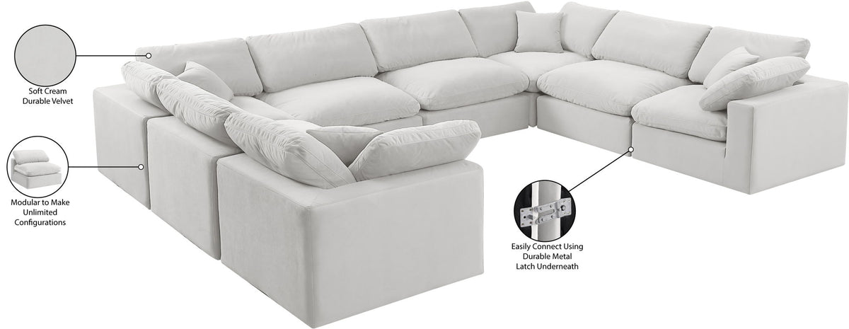 Comfy - 8 Piece Velvet Modular Sectional