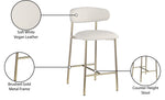 Lupita - Counter Stool With Brushed Gold Frame (Set of 2)