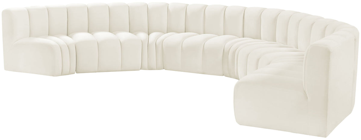 Arc - Velvet 8 Piece U-Shaped Modular Sofa