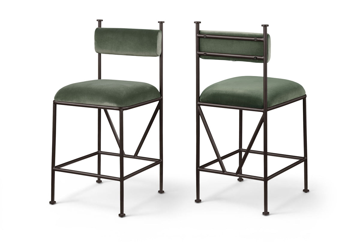 Monarch - Velvet Counter Stool (Set of 2)