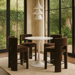 Zuno - Velvet Performance Fabric Upholstered Counter Stool (Set of 2)
