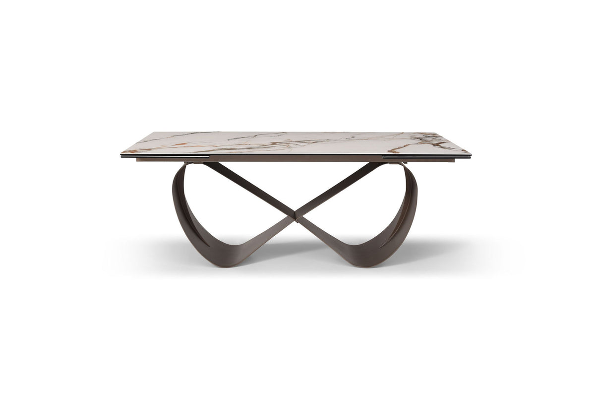 9305 - Dining Table - White / Dark Brown