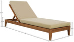 Mirella - Water Resistant Fabric Upholstered Outdoor Patio Chaise Lounge