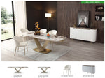 93 - Dining Table - White / Gold