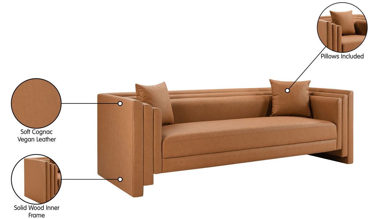 Everett - Vegan Leather Upholstered Sofa