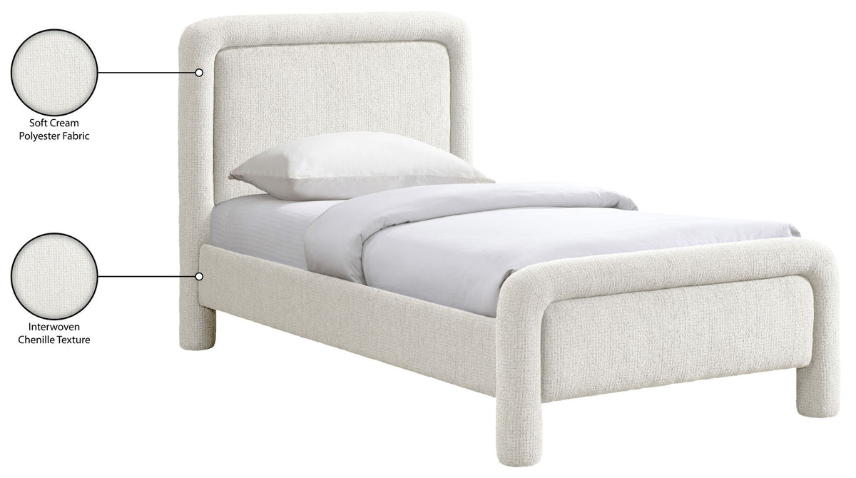 Baylor - Fabric With Interwoven Chenille Upholstered Bed