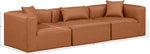 Cube - Modular 3 Piece Sofa - Cognac