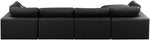 Comfy - 5 Piece Faux Leather Modular Sectional With Chaise
