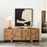 Parcel - 4 Door Cabinet - Light Brown