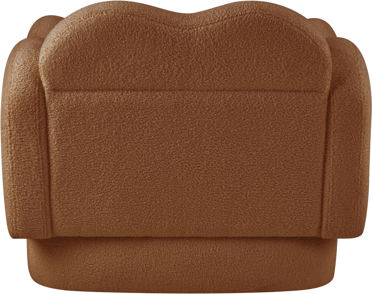Bloom - Teddy Fabric Chair - Saddle