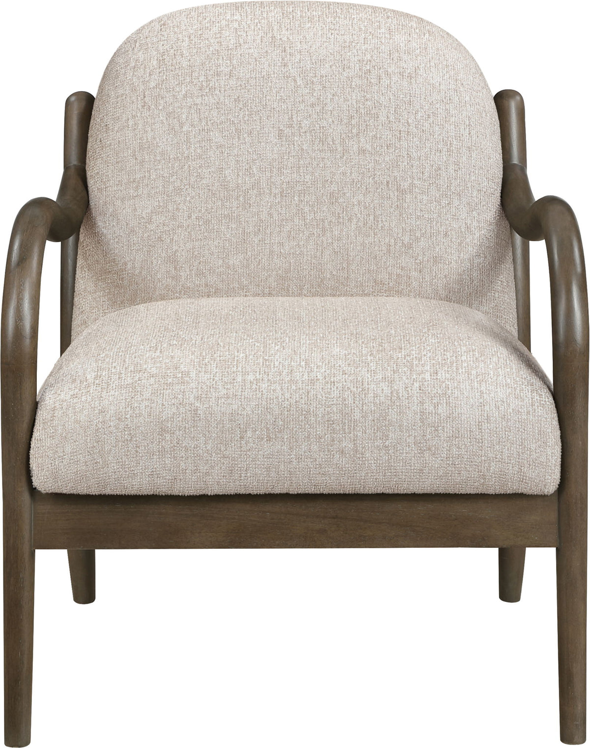 Helmsley - Performance Fabric Upholstered Accent Chair - Brown Frame