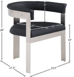 Romeo - Faux Leather Dining Chair With Silver Base (Set of 2)