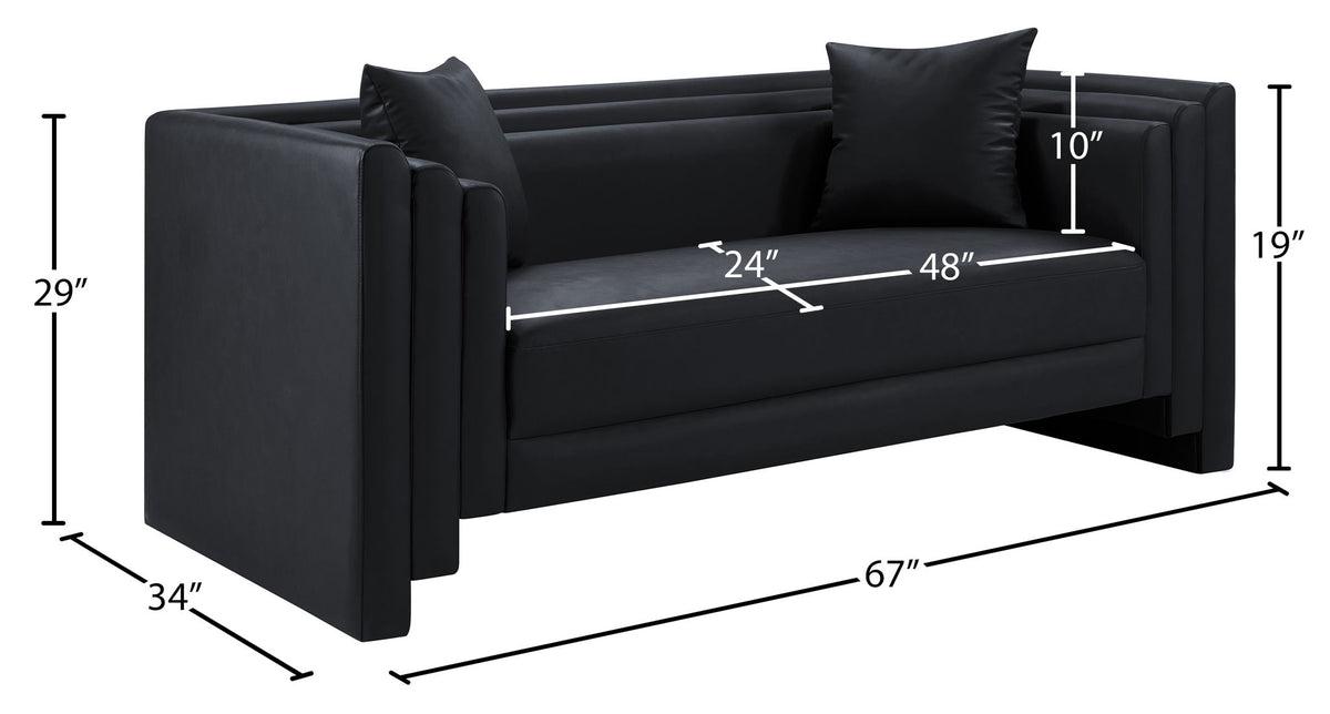Everett - Vegan Leather Upholstered Loveseat