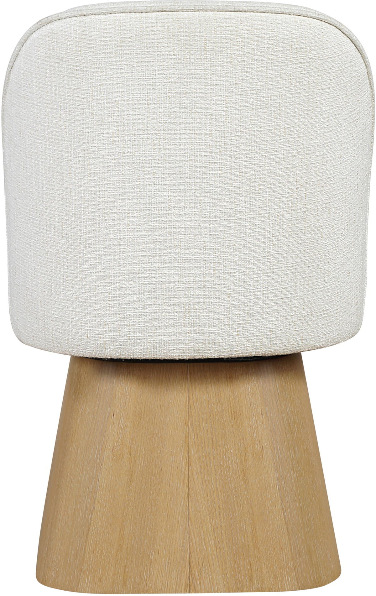 Marlowe - Linen Textured Fabric Upholstered Swivel Dining Side Chair - Stained Natural