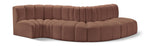 Arc - Faux Leather 5 Piece Modular Sofa