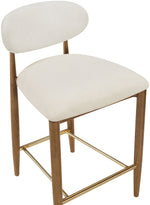Riccio - Fabric Stool - Walnut Frame