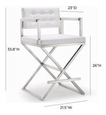 Director - Stainless Steel Counter Stool