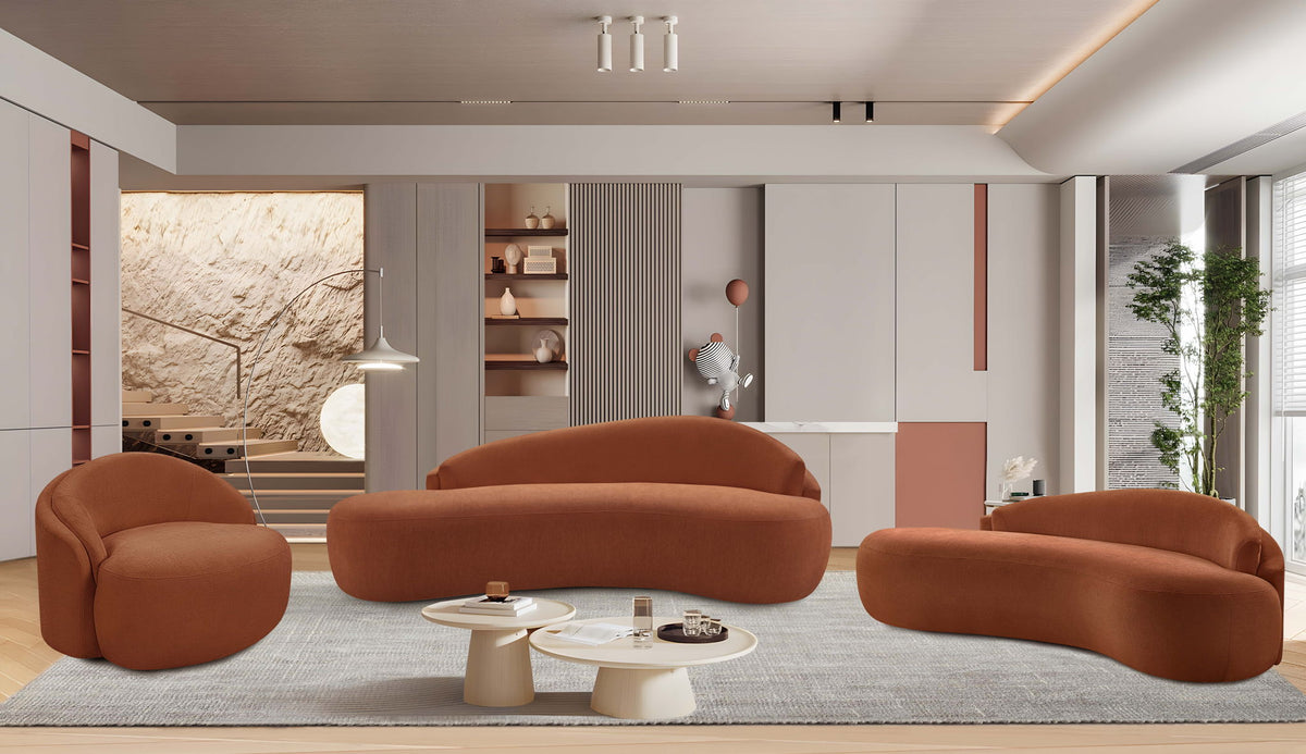 Caspian - Chenille Fabric Upholstered Sofa
