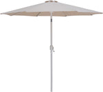 Fiji - Aluminum Patio Umbrella With Square Teak And White Base