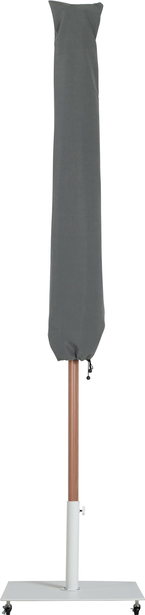 Amalfi - Aluminum Patio Umbrella - White Base / Light Brown Pole