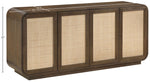 Windsor - Solid Wood And Brown Cane Sideboard / Buffet - Brown