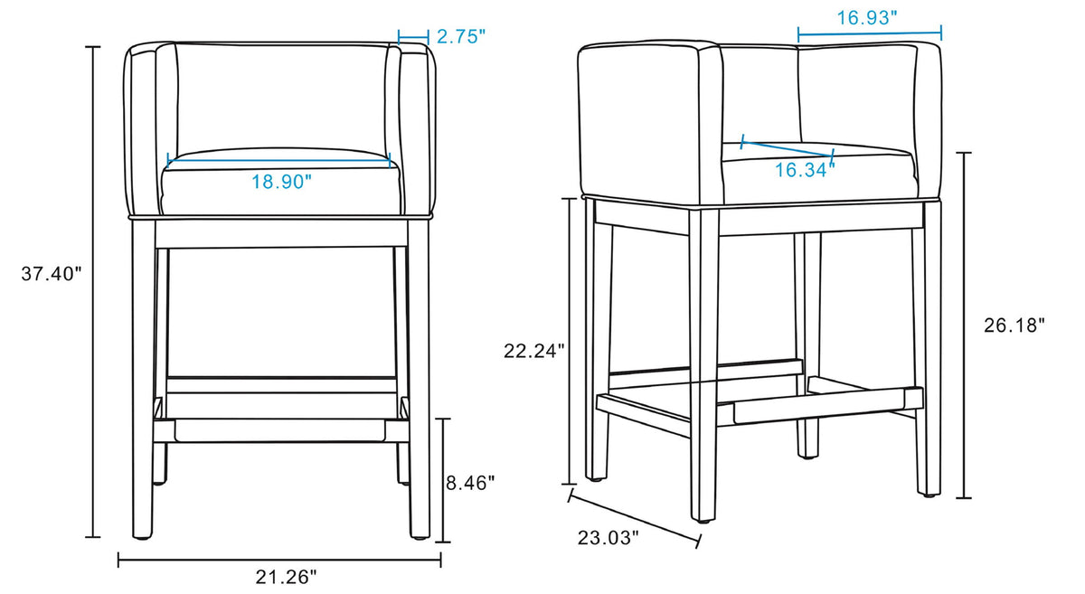 Manhattan Kingsley - Counter Stool