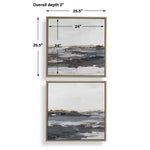 Bring Me In - Framed Landscape Painting (Set of 2) - Blue / Brown / Pink / Purple / White