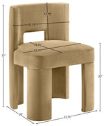 Zuno - Velvet Performance Fabric Upholstered Dining Chair (Set of 2)