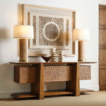 Hewned Joist - 4 Door Cabinet - Dark Brown
