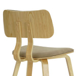 Jaguar - Curved Back Wood Dining Chair With Faux Leather Seat