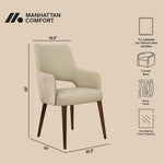 Liora - Wood Upholstered Armchair - Coffee / Brown