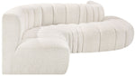 Arc - Boucle Fabric 6 Piece Curved Modular Sofa