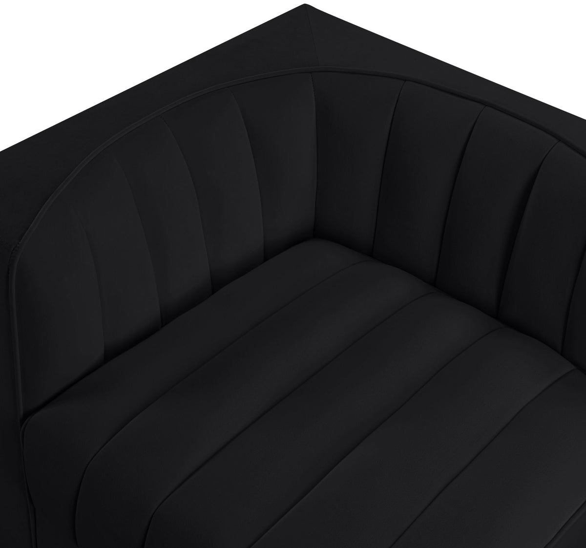 Rummi - Velvet Performance Fabric Upholstered 2 Piece Modular Loveseat