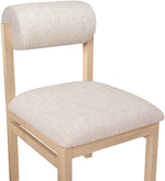 Roundhill - Fabric Dining Chair (Set of 2) - Natural Frame