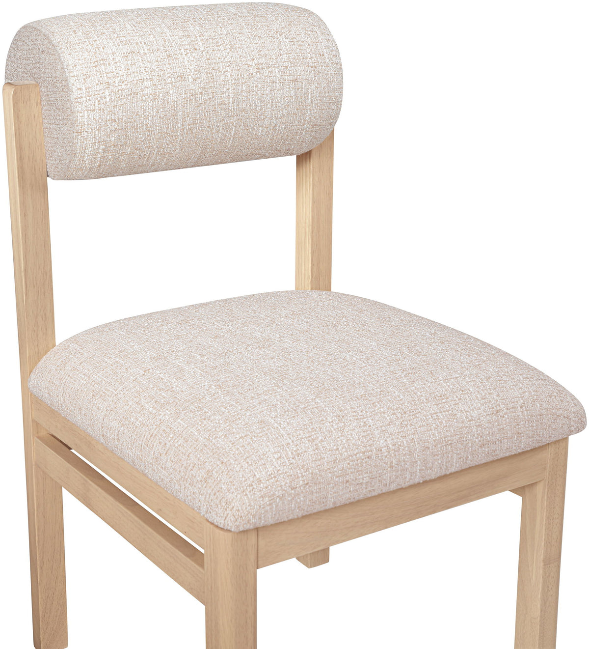 Roundhill - Fabric Dining Chair (Set of 2) - Natural Frame
