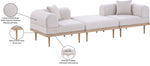 Laguna - 3 Piece 106.5" Outdoor Patio Modular Sofa With Backless Seat
