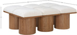 Pavilion - 6 Piece Modular Bench With Brown Base