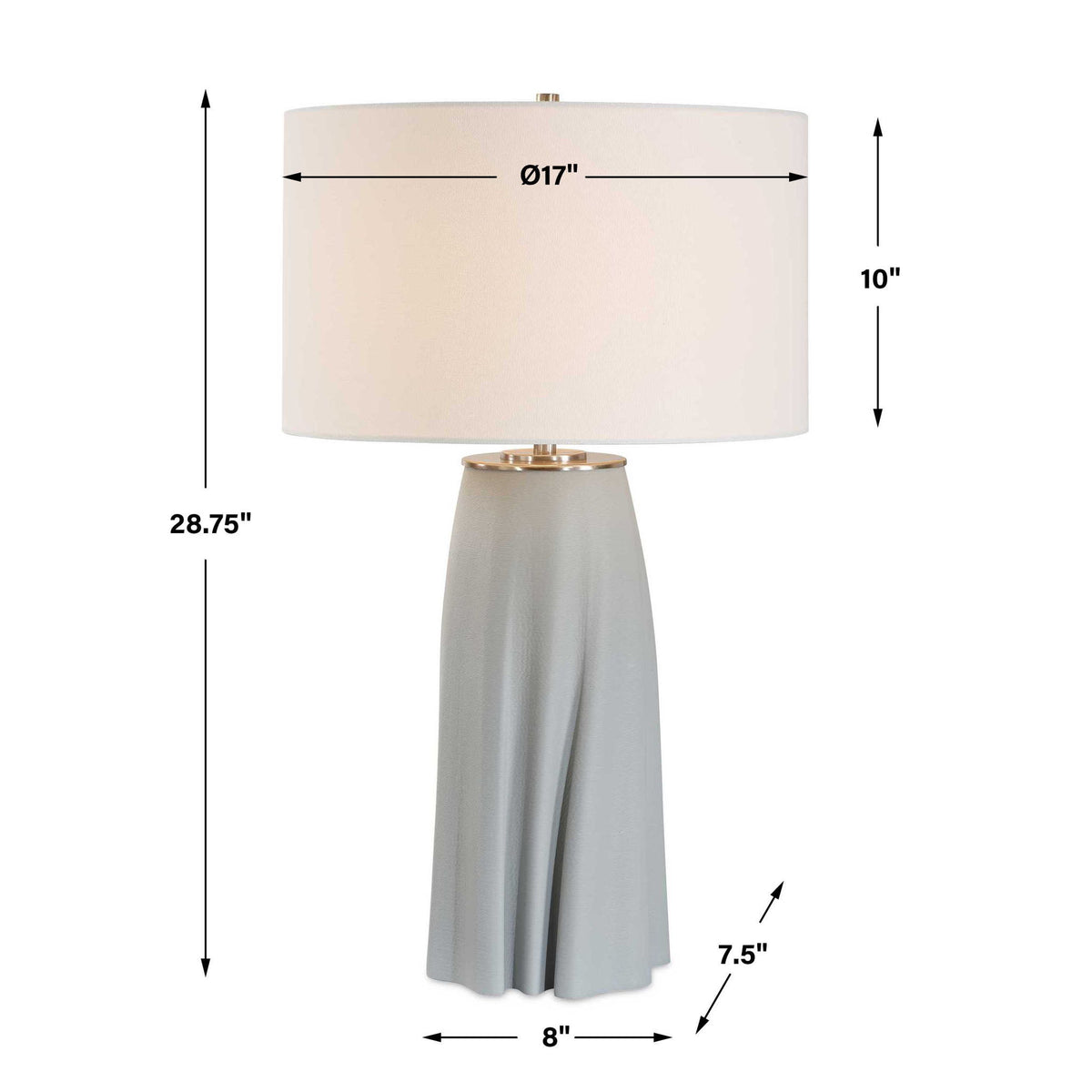 Cover Up - Sculpted Table Lamp - Blue / Silver