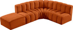 Arc - Velvet 5 Piece Corner Modular Sofa