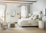 Serenity - Wavecrest Oval Nightstand - White