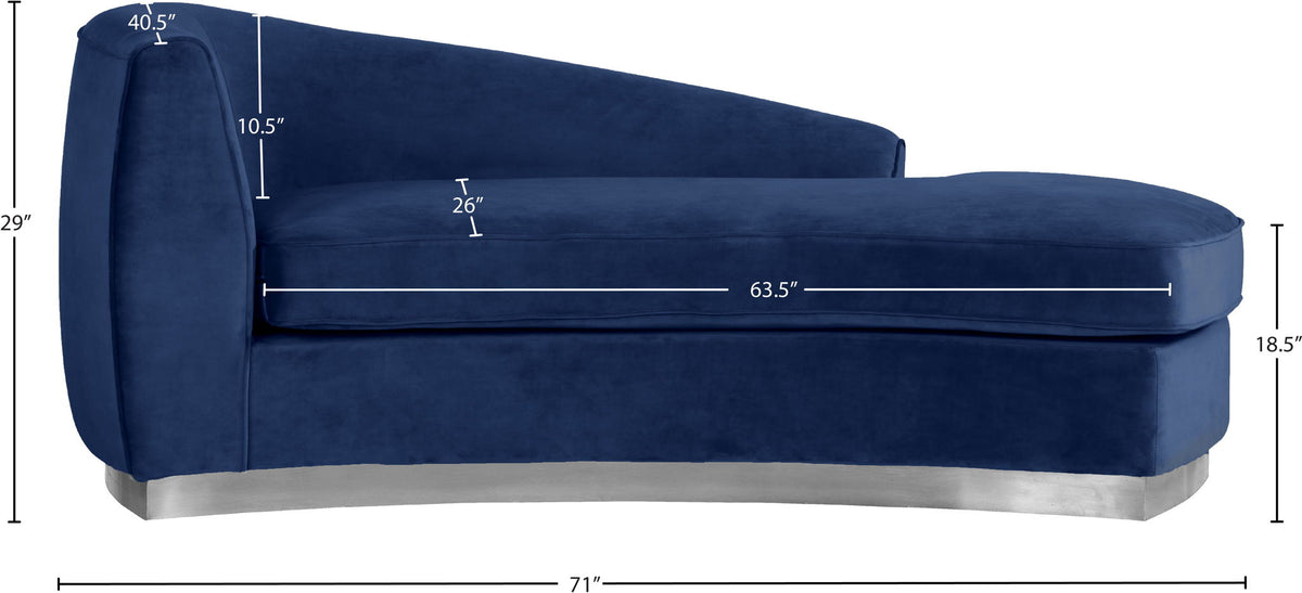 Julian - Chaise with Chrome Base