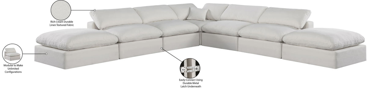 Comfy - 7 Piece Linen Modular Corner Sectional