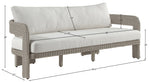 Sandbay - Olefin Water Resistant Fabric And Wicker Outdoor Patio Sofa