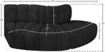 Arc - Boucle Fabric 3 Piece Modular Sofa