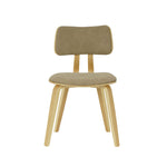 Jaguar - Curved Back Wood Dining Chair With Faux Leather Seat