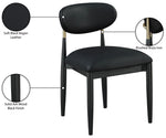 Riccio - Dining Side Chair (Set of 2) - Black And Gold Frame