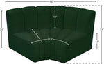 Arc - Boucle Fabric 2 Piece Modular Sofa