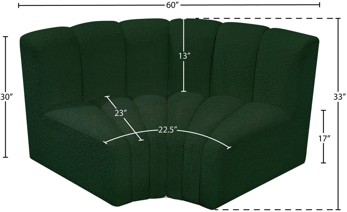 Arc - Boucle Fabric 2 Piece Modular Sofa